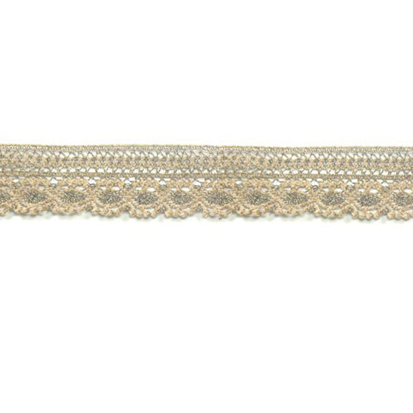 Cinta puntilla bolillos 5 CM oro