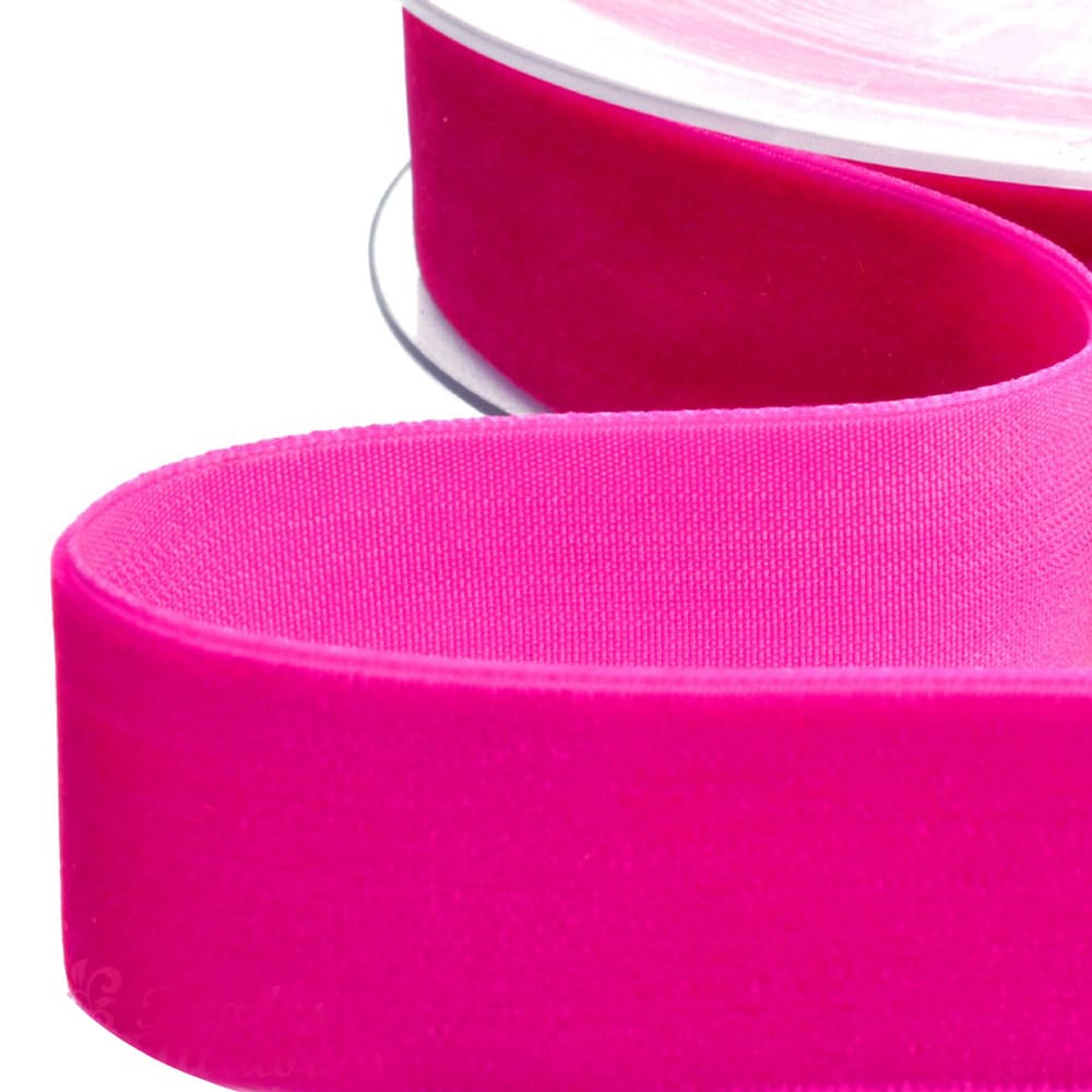 Cinta terciopelo 38 mm fucsia