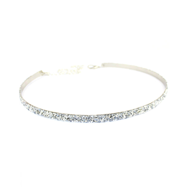 Cinturón de tupis 1 cm plata