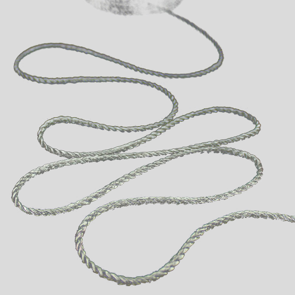 Cordón trenzado 0 3 plata