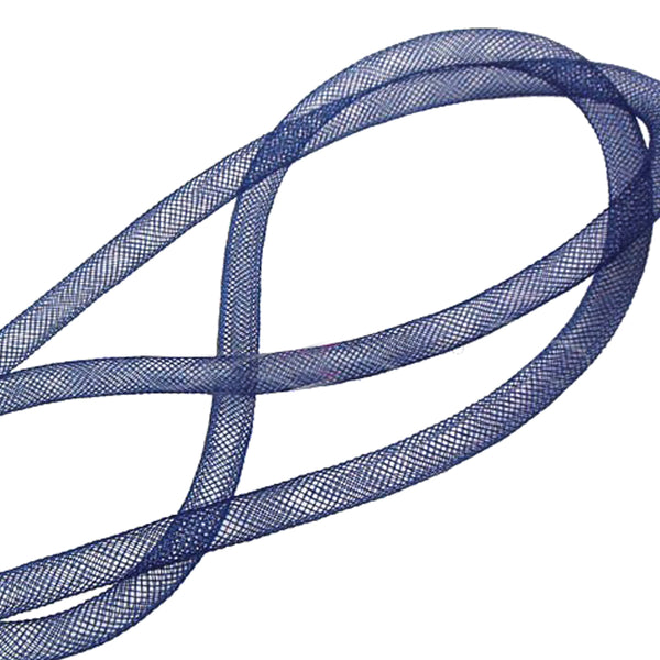 Crin tubular 8mm azul marino