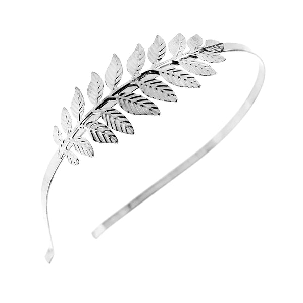 Diadema con rama de latón plata