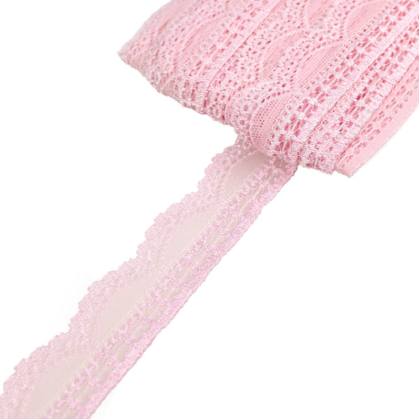 Encaje Nylon elástico rosa palo
