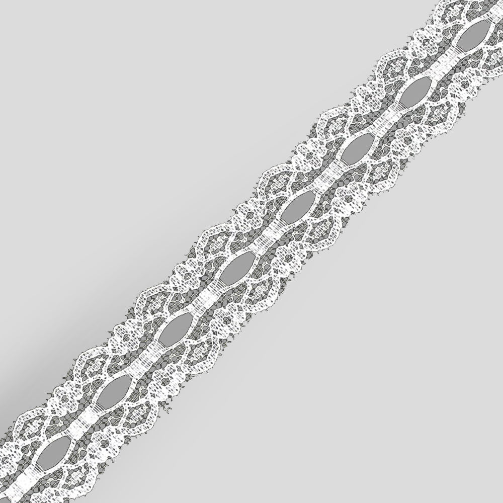 Encaje nylon 3 CM blanco