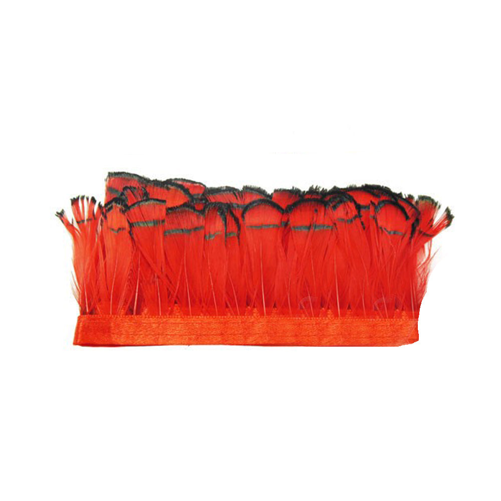 Fleco Pluma Lady Amherst rojo