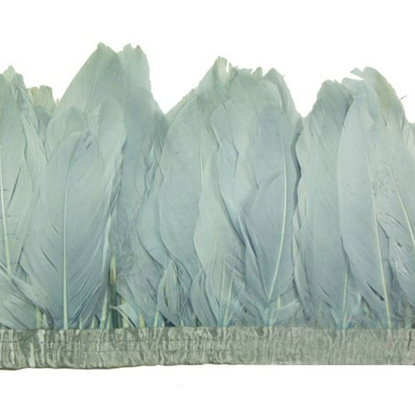 Fleco Plumas Ganso 15 cm gris plata