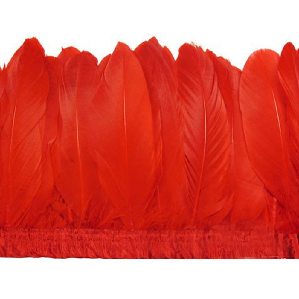 Fleco Plumas Ganso 15 cm rojo