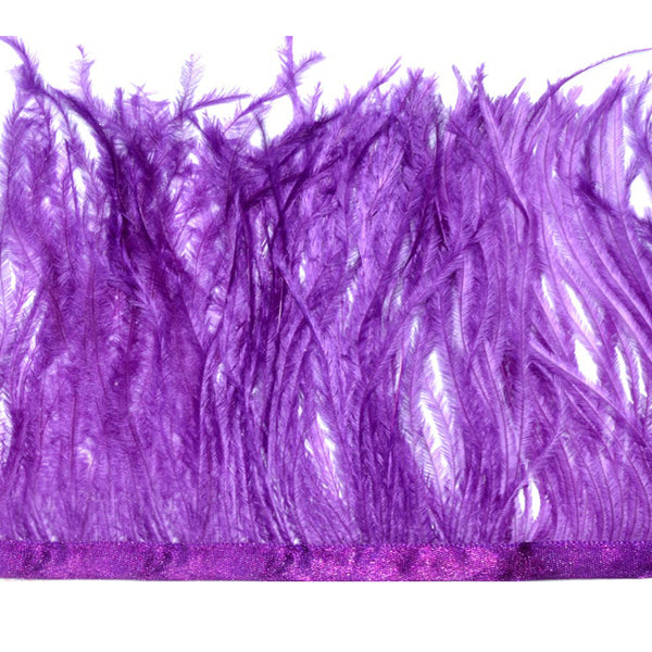 Fleco de avestruz morado