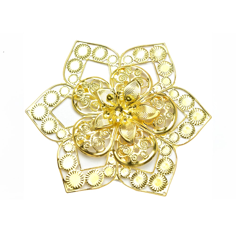 Flor Laton Estrella 10 CM oro