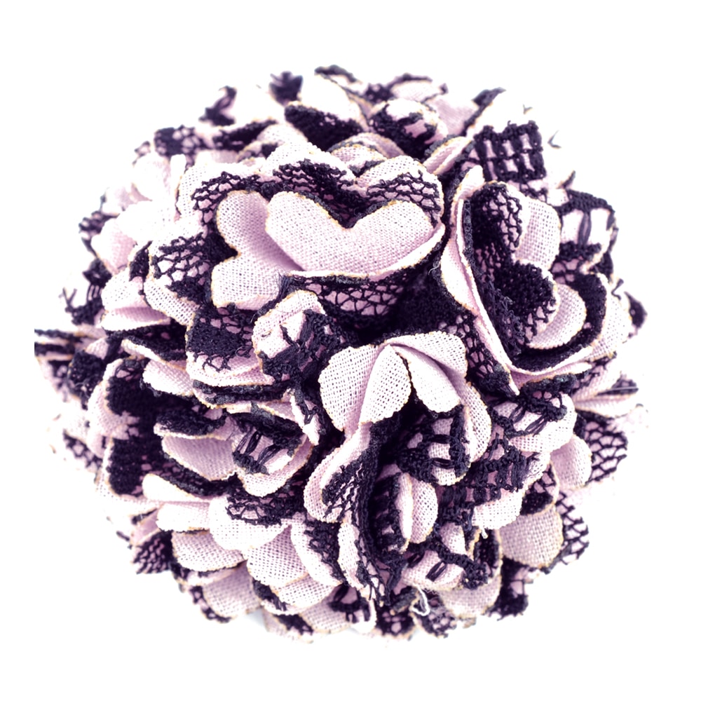 Flor clavel tela rosa maquillaje