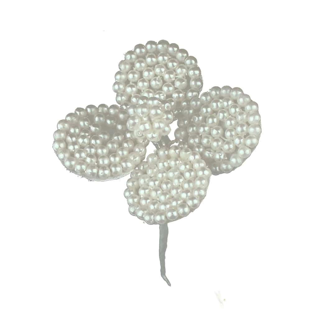 Flor tr C3 A9bol perla blanco