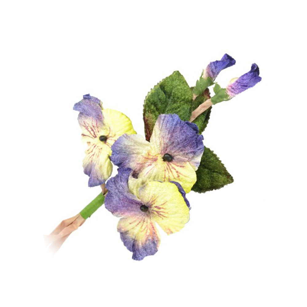 Flores de terciopelo 14×9 cm amarillo y azul