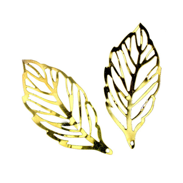 Hoja colgante acero oro