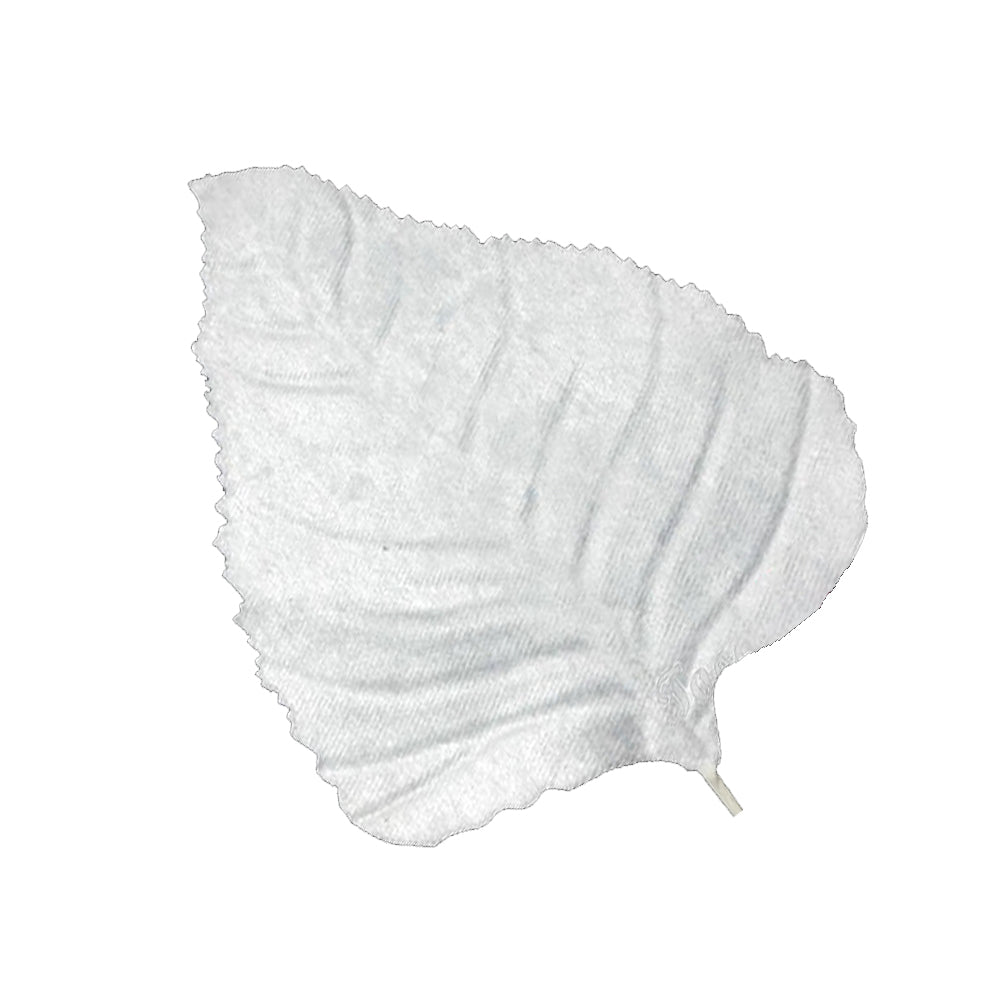 Hoja de terciopelo 25×12 cm blanco