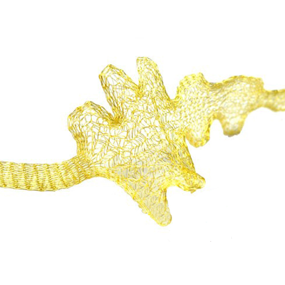 Malla metálica tubular oro