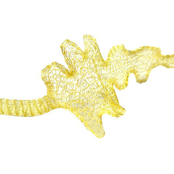 Malla metálica tubular oro