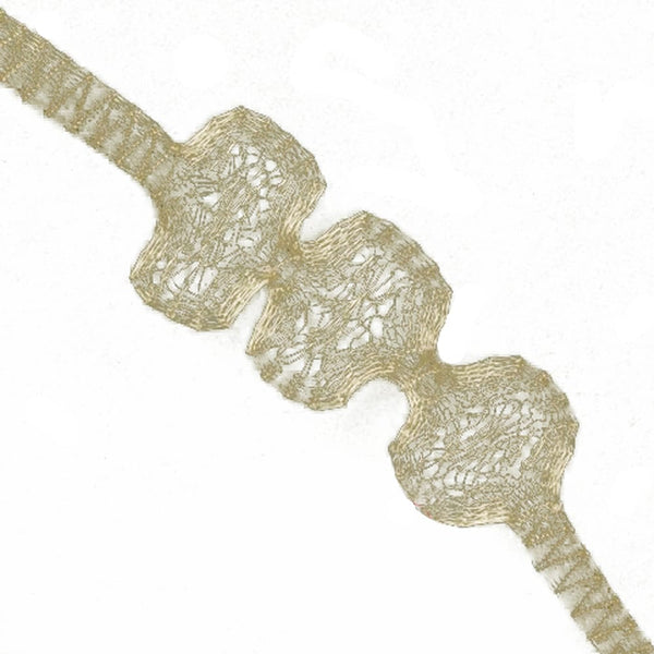 Malla metalica tubular de 2 CM oro