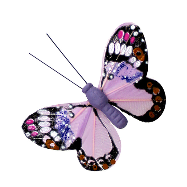 Mariposa Plumas 11 cm lila