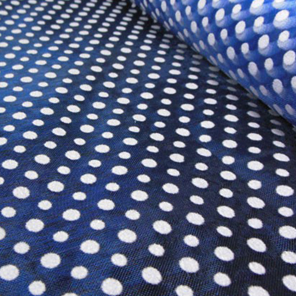 Organza Lunares 48 CM azul marino
