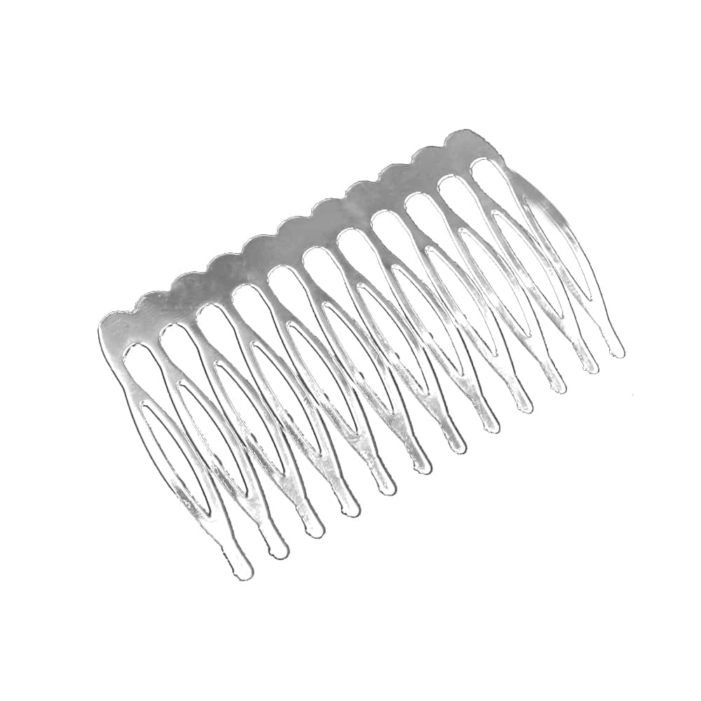 PEINA METAL 12 DIENTES plata