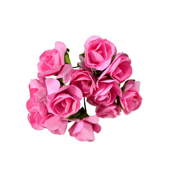Pack 3 Ramillete mini rosas fucsia