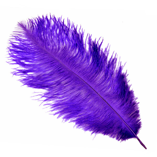 Pluma Avestruz 25 30 cm añil