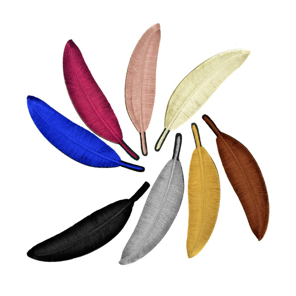 Pluma bordada 14 cm termoadhesiva