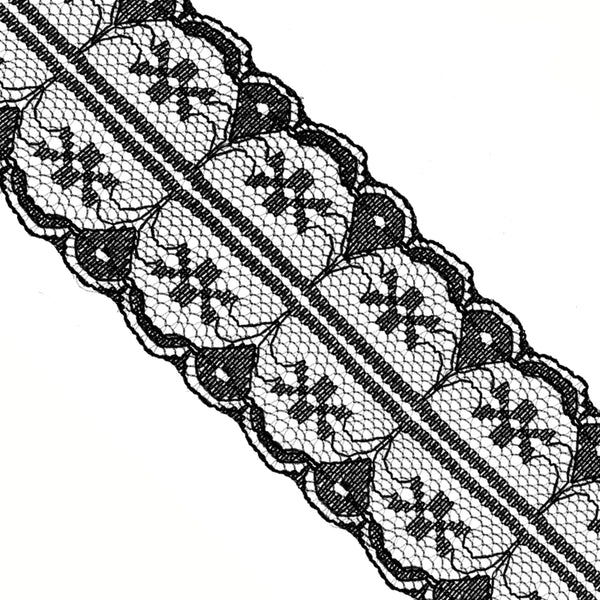 Puntilla de nylon 3 5 CM negro