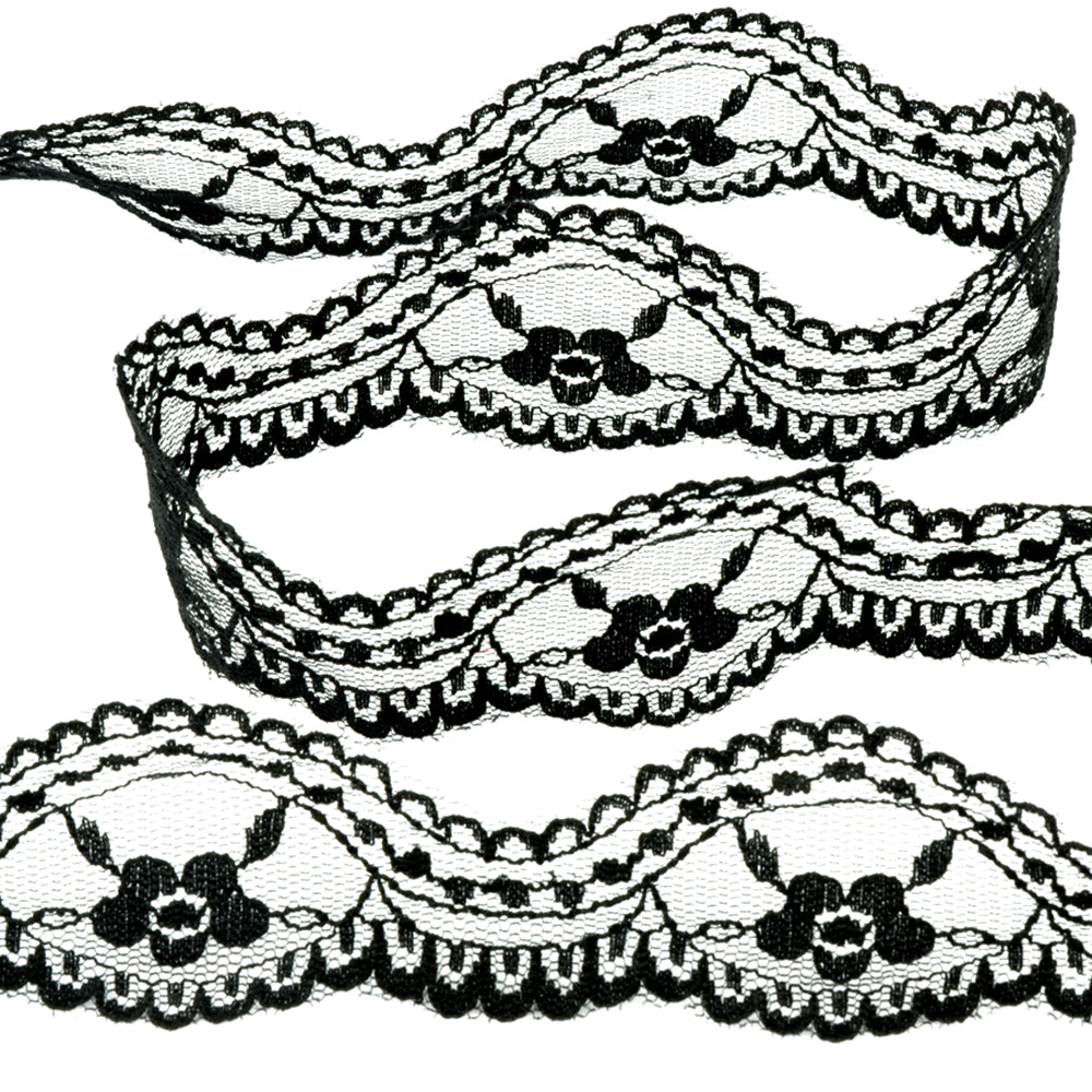 Puntilla de nylon 4 CM negro