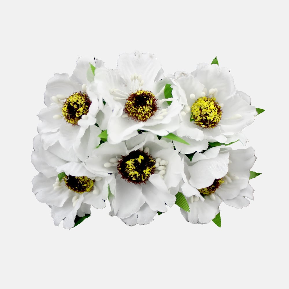 Ramillete con semillas 8×9 cm blanco