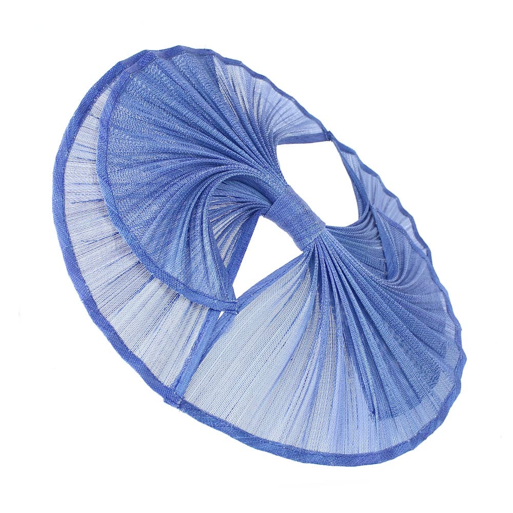 TRIPLE ABANICO SINAMAY SEDA azul medio