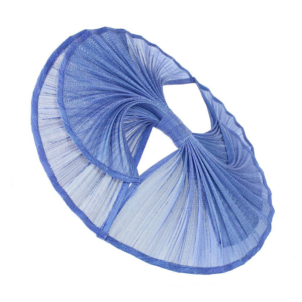 TRIPLE ABANICO SINAMAY SEDA azul medio