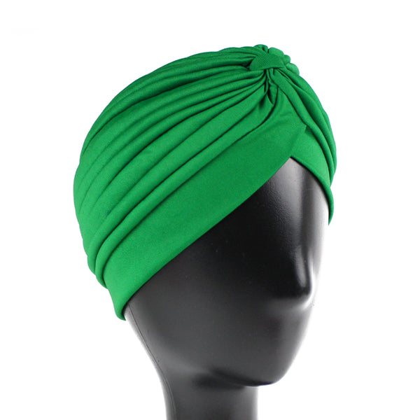Turbante cerrado licra verde jungla