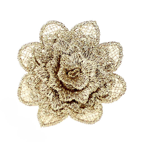 aplicacion flor encaje oro