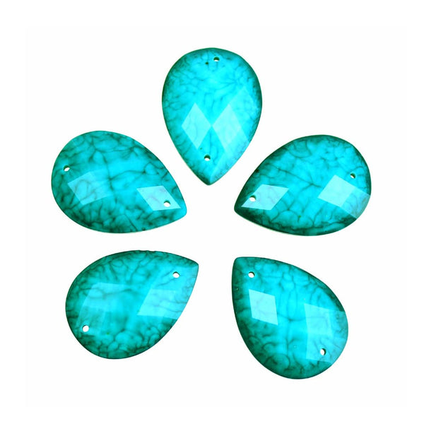 aplicacion lagrima marmoleada 25×18 mm turquesa