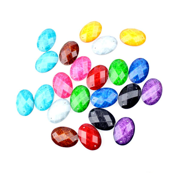 Aplicación oval marmoleada 25x18 mm