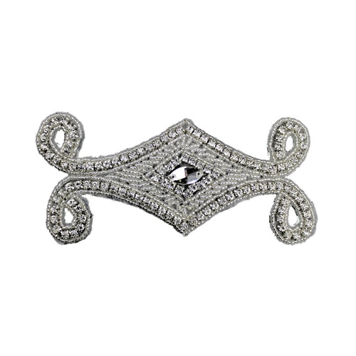 aplique barroco 15×7 cm plata