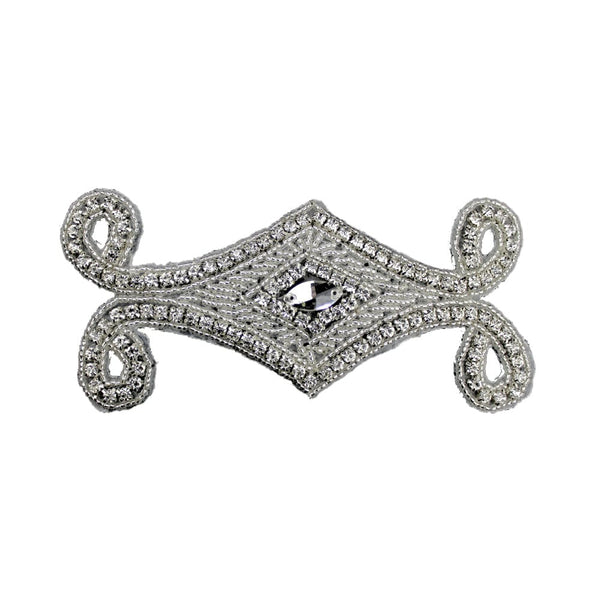 aplique barroco 15×7 cm plata