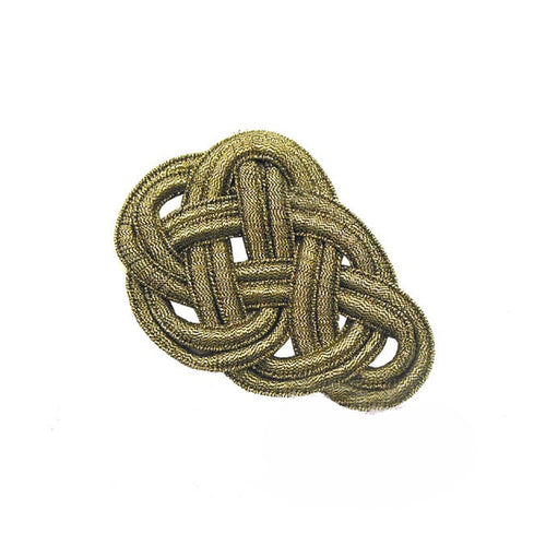 aplique pasamaneria metalizado 5.5X7.5 cm oro viejo