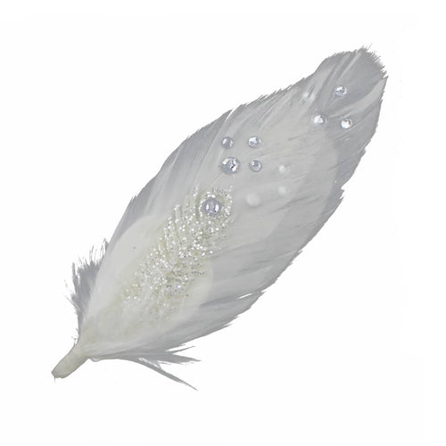 aplique pluma liso blanco