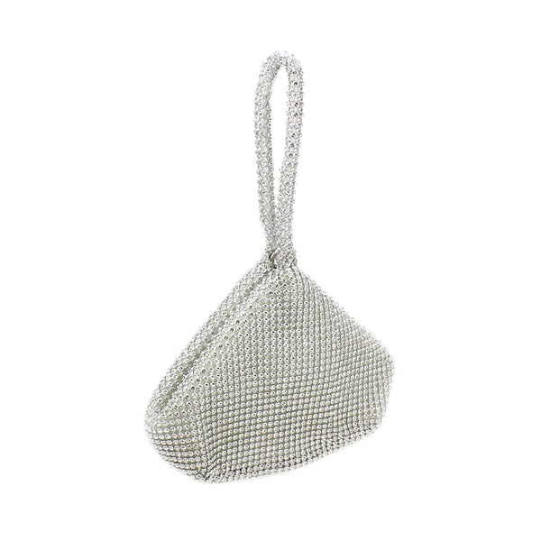 bolso de cristal plata