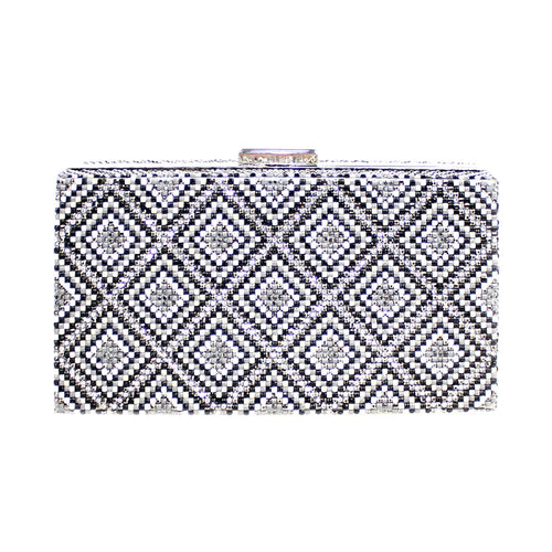 bolso etnico gris plata