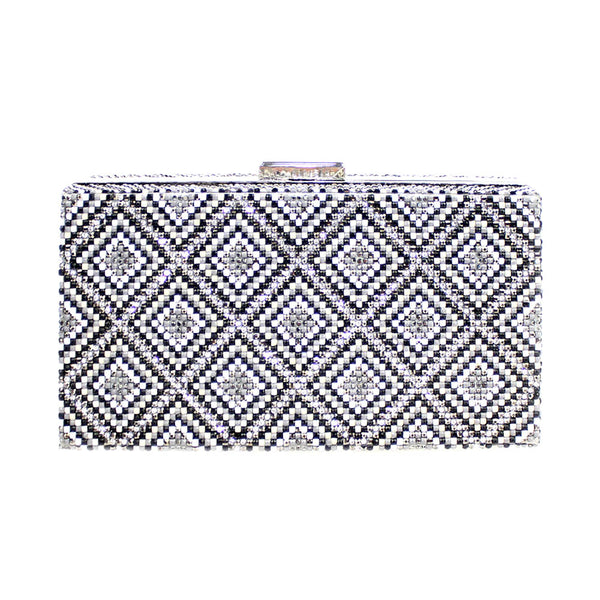 bolso etnico gris plata