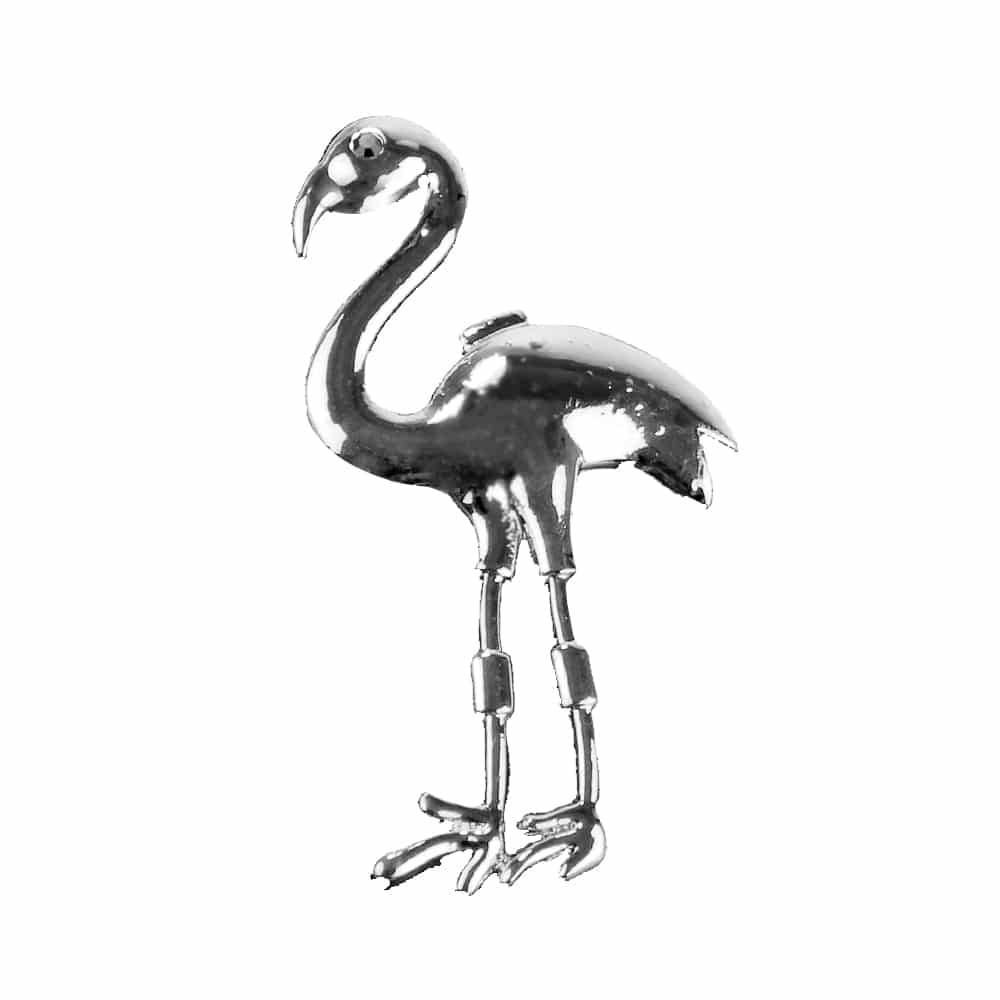 broche flamenco laton plata