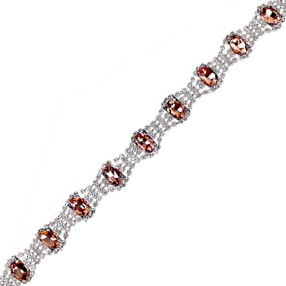 cadena strass pedreria salmon