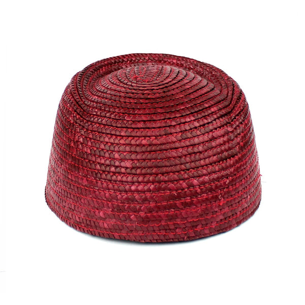 casquete de paja daloja granate