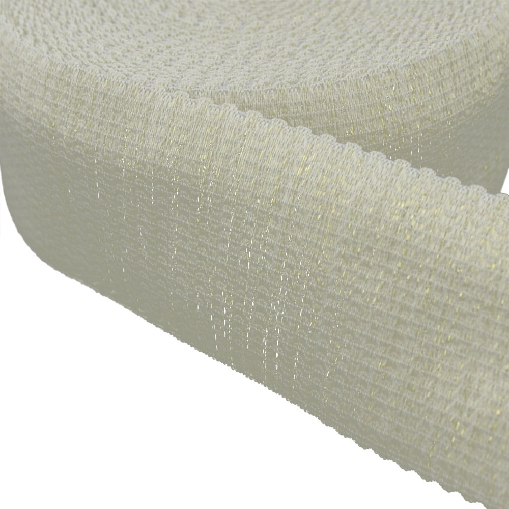 cinta elastica elegant blanco y oro