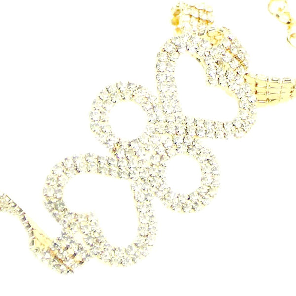 cinturón madeja strass oro