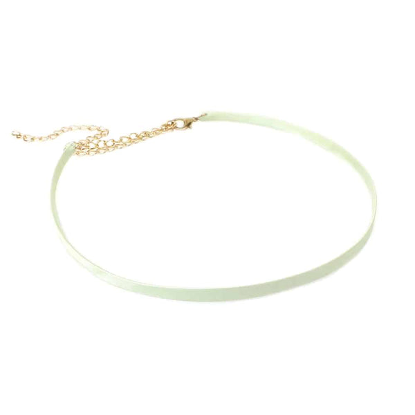 cinturón metálico forrado dorado verde menta