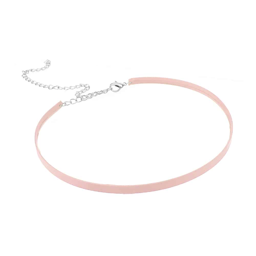 cinturón metálico forrado plata rosa nude